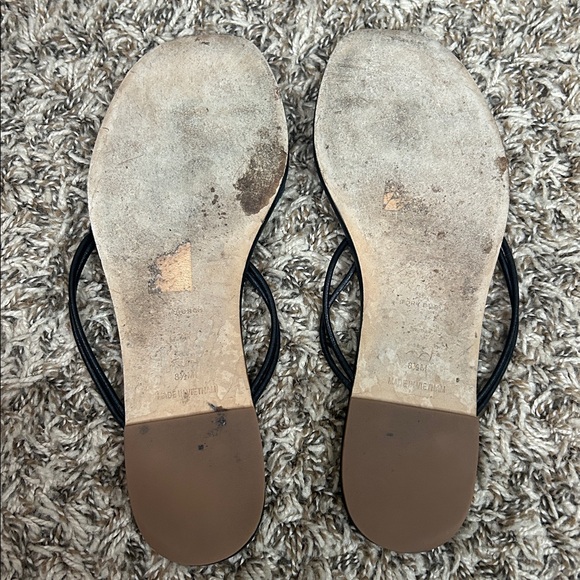 Tory Burch “Patos” Black and Gold Sandals Sz 8 1/2 - Picture 8 of 11